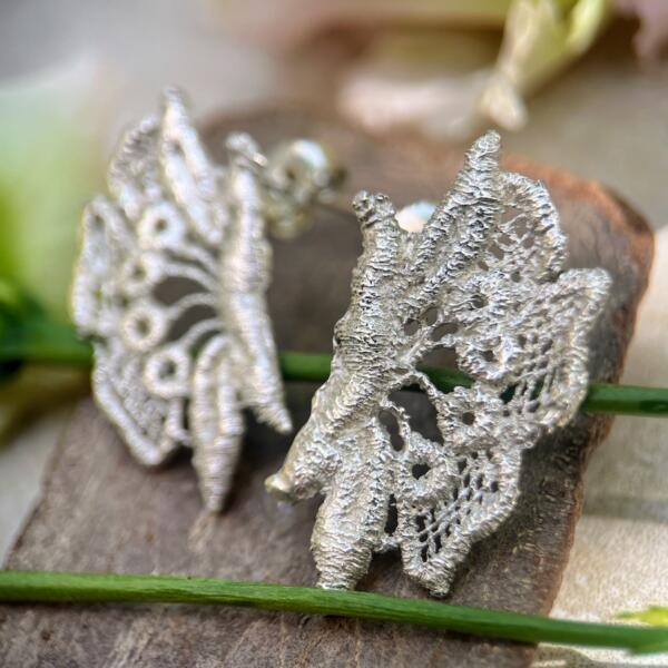 Boucles d'oreilles Délicatesse - Pièce unique en Argent massif recyclé