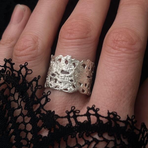 Bague La Dentelière - Pièce unique en Argent massif recyclé
