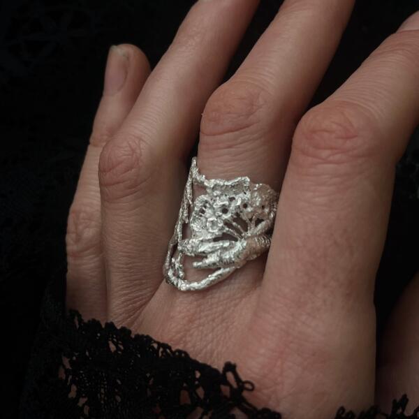 Bague La Mystérieuse - Pièce unique en Argent massif recyclé