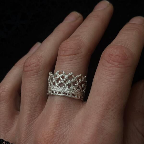 Bague Reine - Pièce unique en Argent massif recyclé