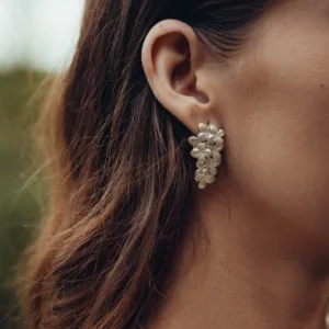 Boucles d'oreilles Bouquet d'hortensias
